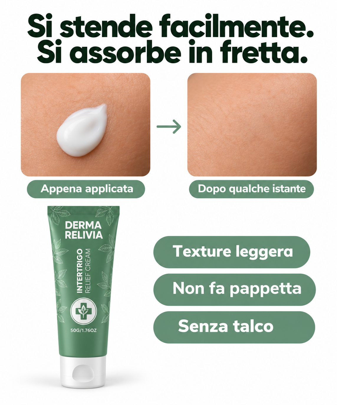 Derma Relivia Crema Lenitiva per Irritazioni da Sfregamento e Sudore