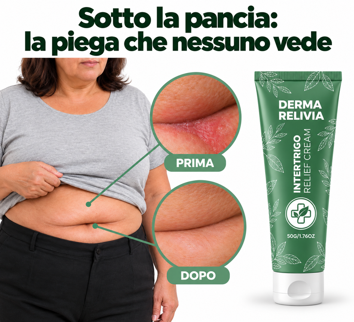 Derma Relivia Crema Lenitiva per Irritazioni da Sfregamento e Sudore